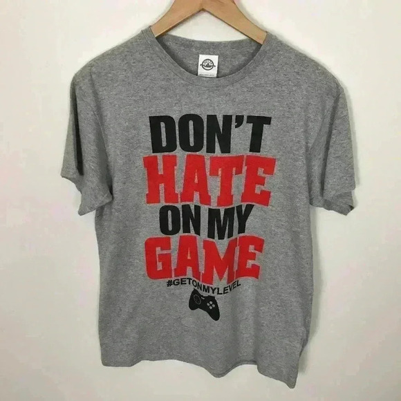 Don't Hate On My Game Men Gray Medium T-Shirt - Picture 2 of 6